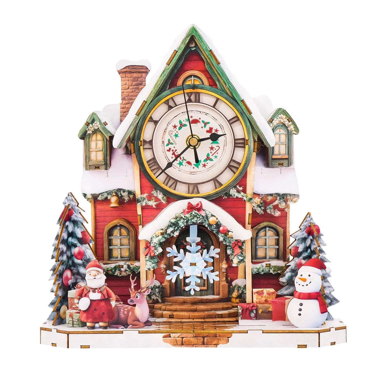 kaayee-clock-kit-christmas-house-holzuhr-weihnachtshaus image 1