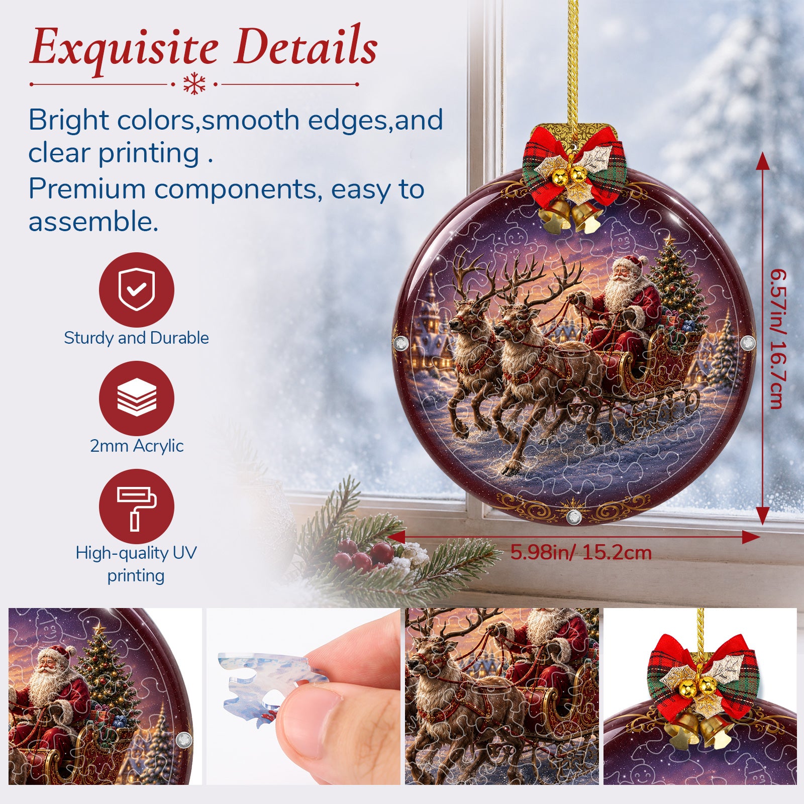 kaayee-suncatcher-santa-sleigh-ride-acryl-mini-15-cm image 5