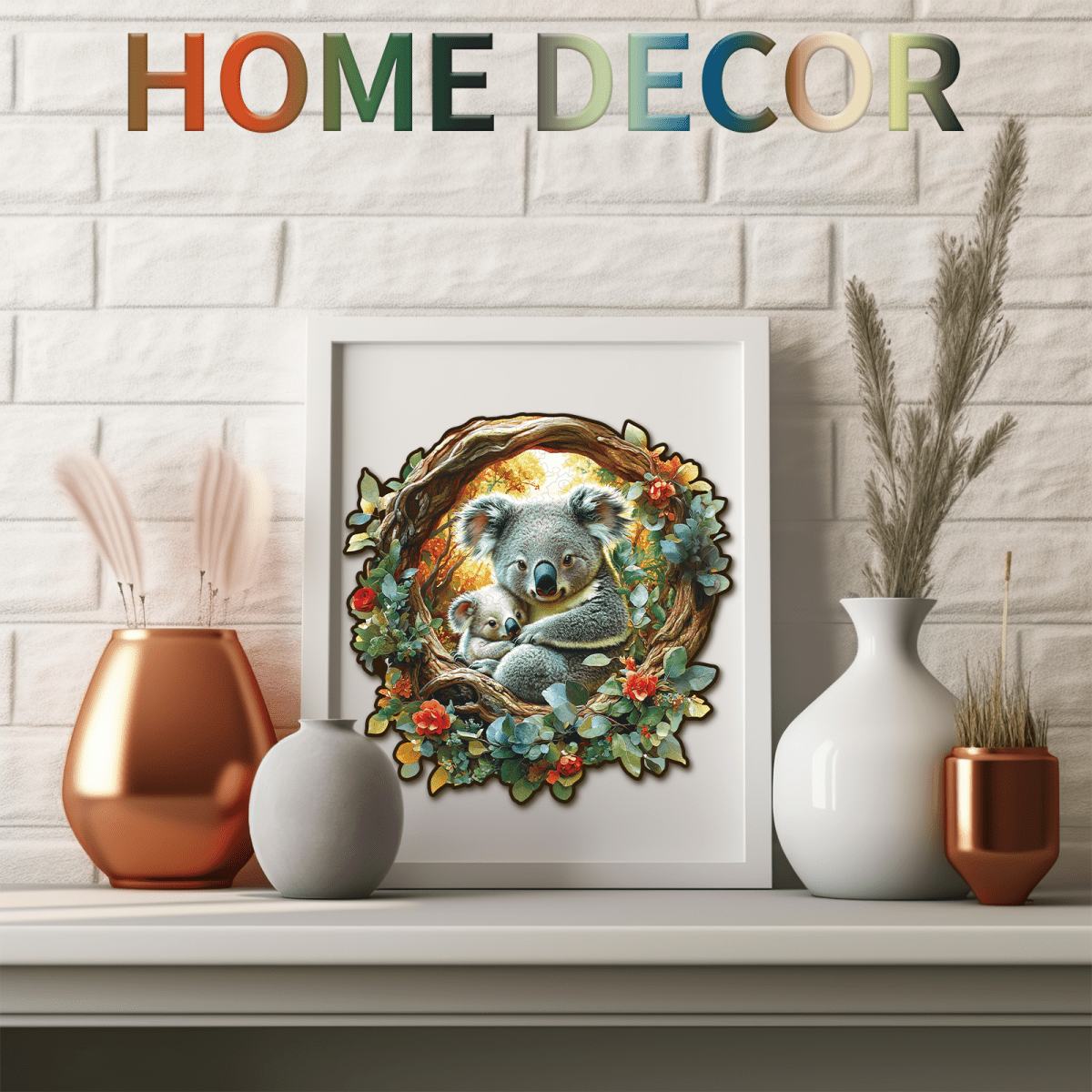 kaayee-koala-holzpuzzle-medium-mutter-kind-blumenkranz image 6