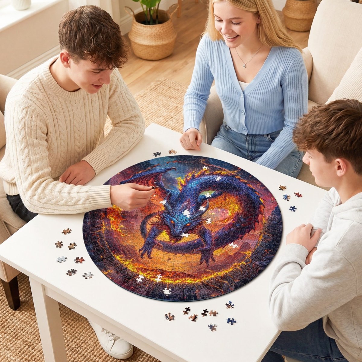 kaayee-cardboard-puzzle-abyssfire-dragon-papppuzzle-1000-drache image 8