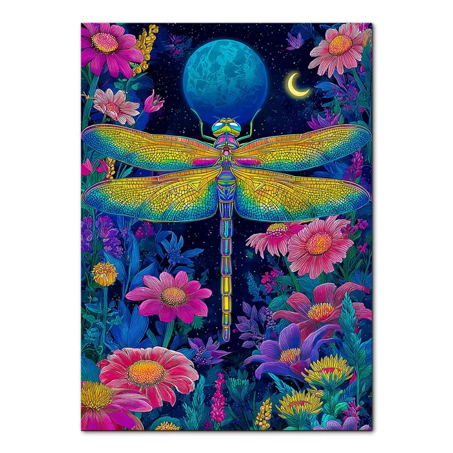 kaayee-cardboard-moonlit-dragonfly-1000-teile-puzzle-eco-white-board image 1