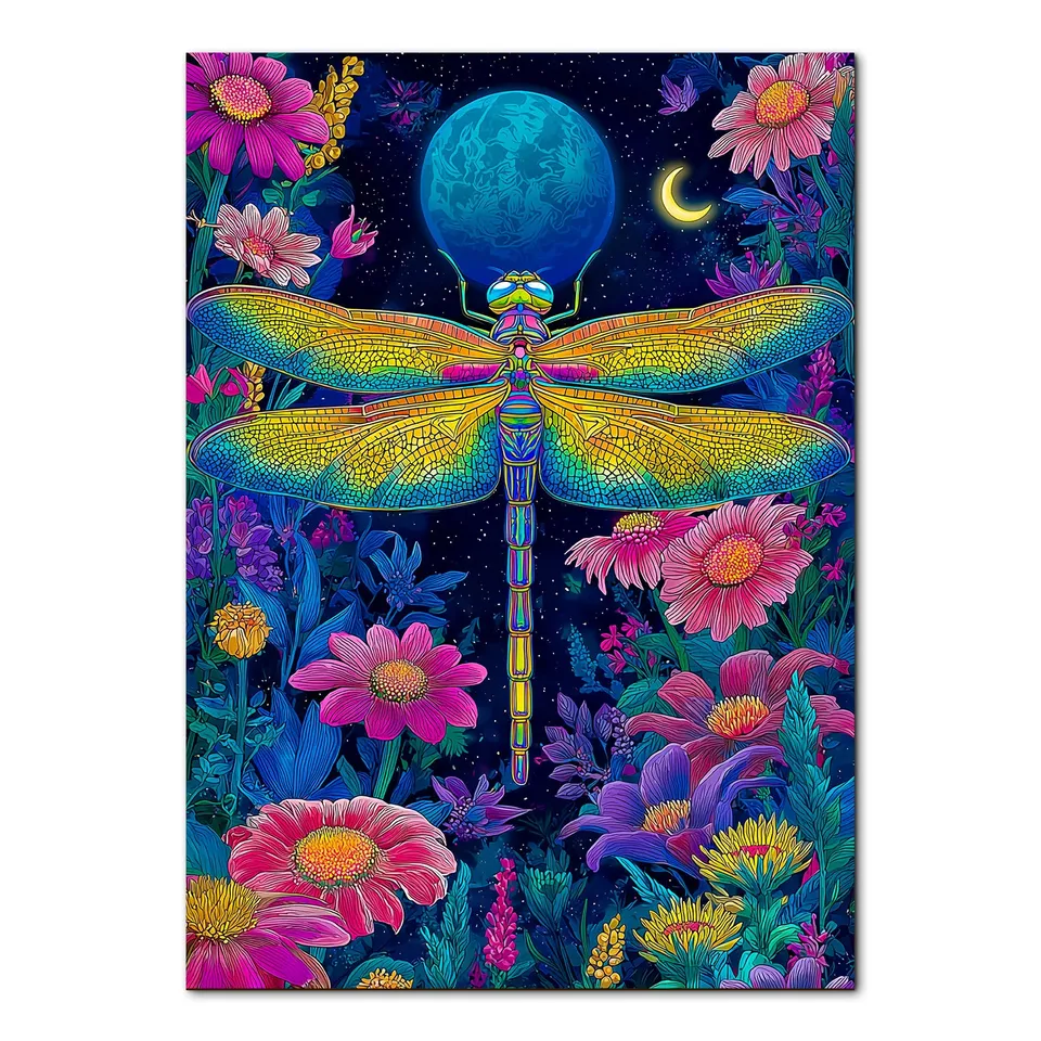 kaayee-cardboard-moonlit-dragonfly-1000-teile-puzzle-eco-white-board image 1
