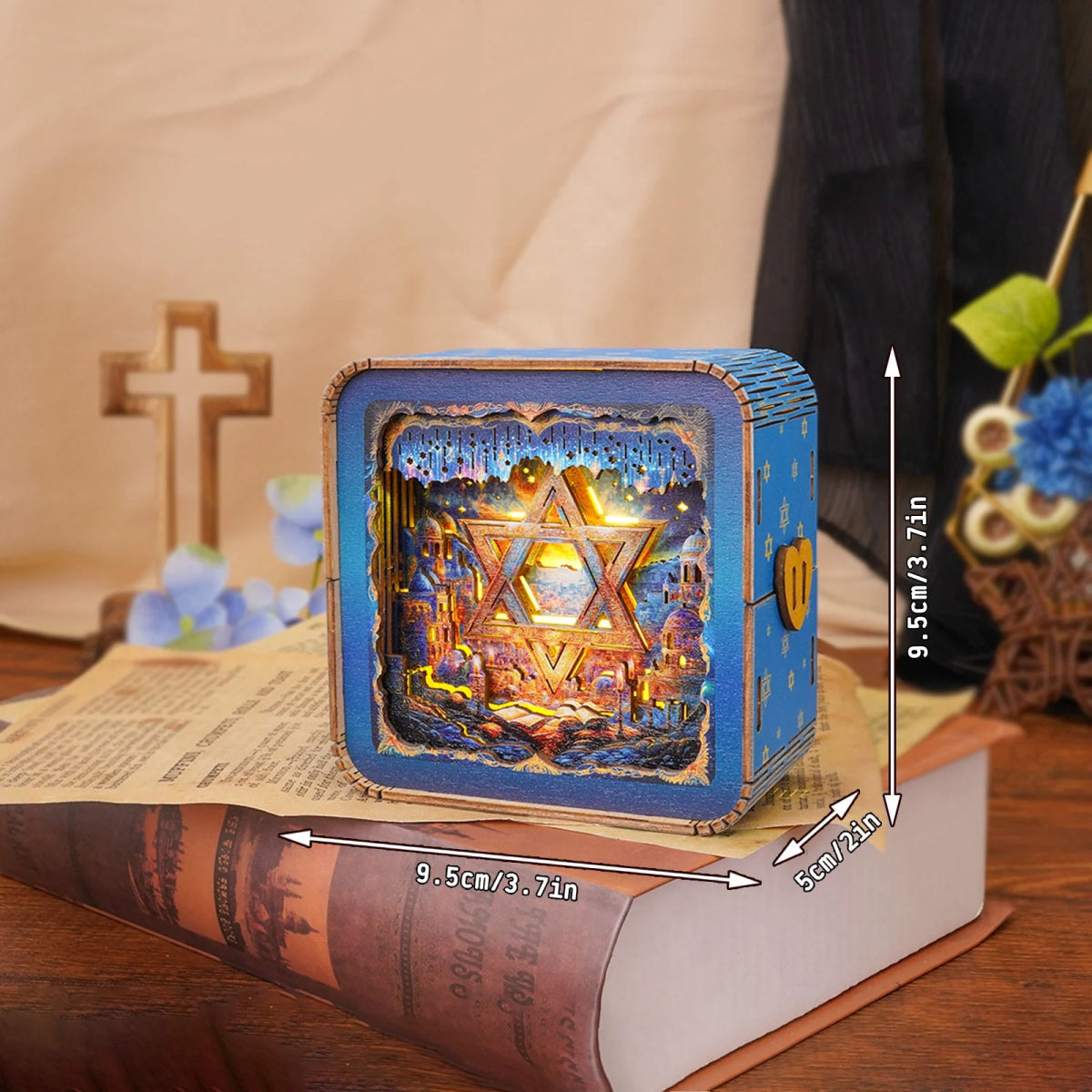 kaayee-star-of-david-night-light-nachtlampe-holz-only image 3