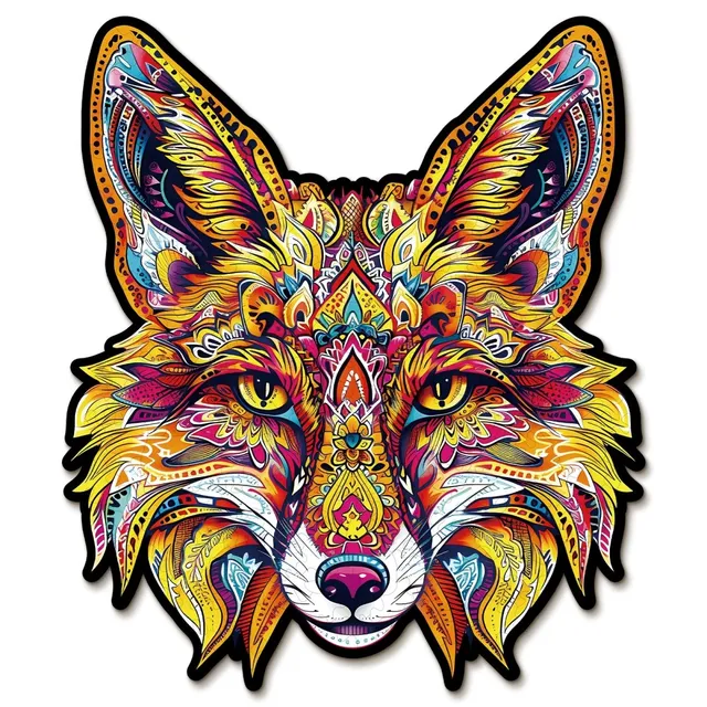 kaayee-wooden-puzzle-fiery-fox-holzpuzzle-m-fuchs-mandala image 1