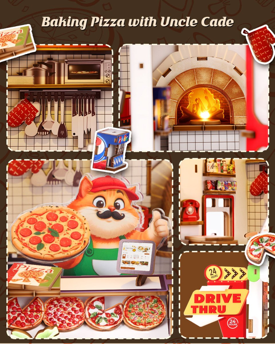 kaayee-uncle-cade-s-pizzeria-book-nook-kit-bastelset image 3