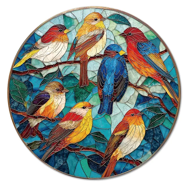 kaayee-wooden-puzzle-harmony-of-wings-holzpuzzle-medium-vogel image 1