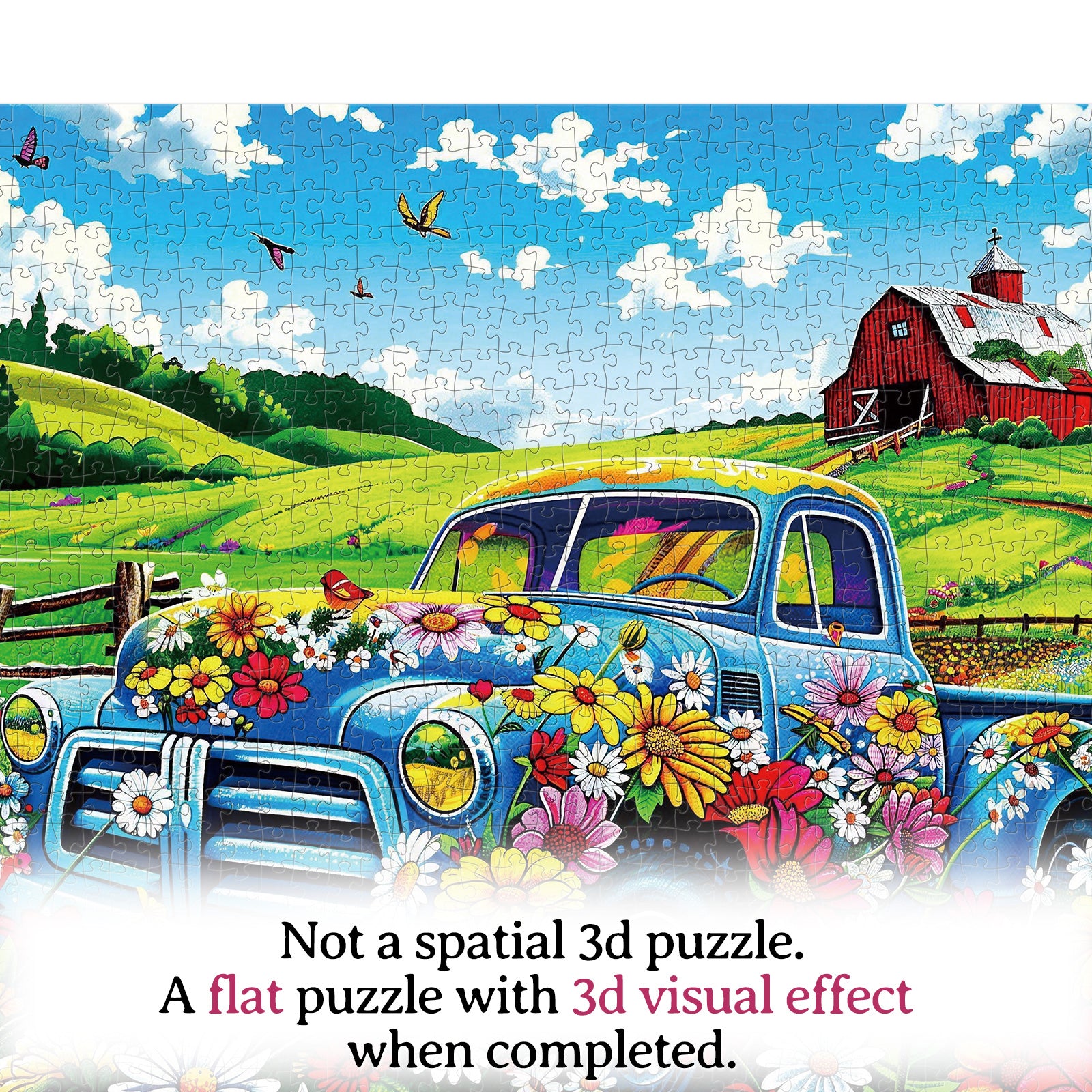 kaayee-cardboard-puzzle-countryside-flower-truck-1000-teile-eco image 7