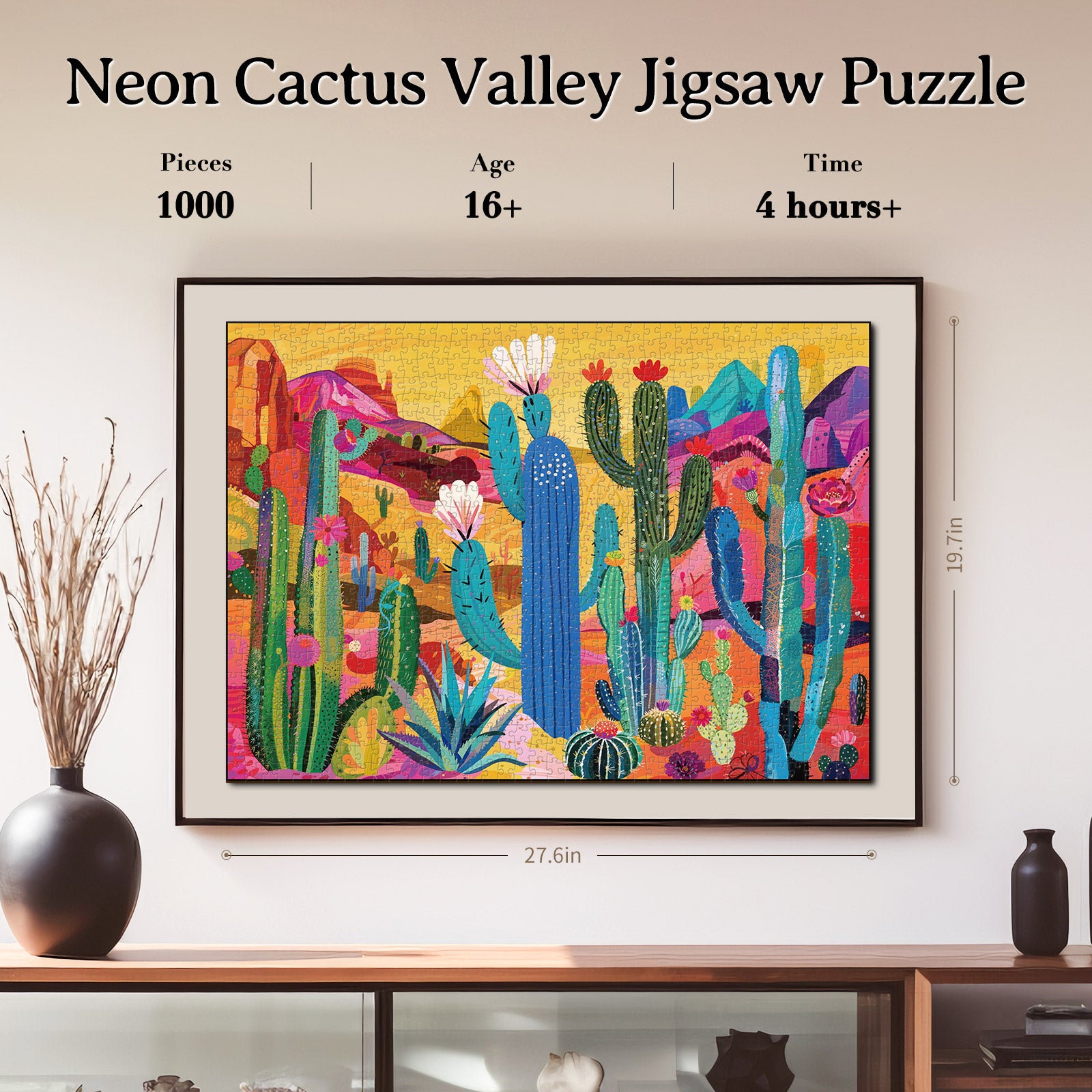 kaayee-neon-cactus-valley-puzzle-1000-teile-standard image 4