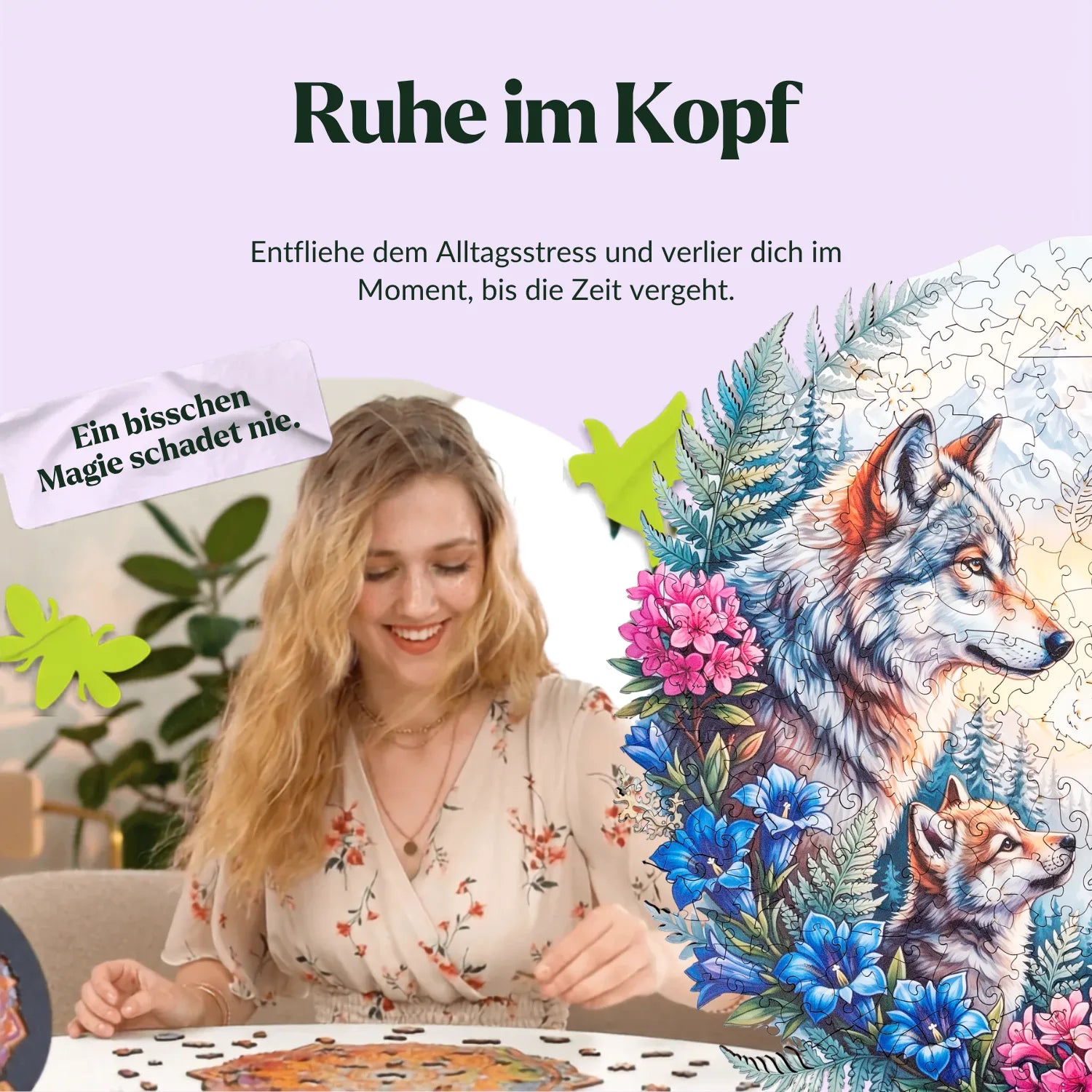 magicholz-wolfsfamilie-holzpuzzle-350-teile-mandala image 5