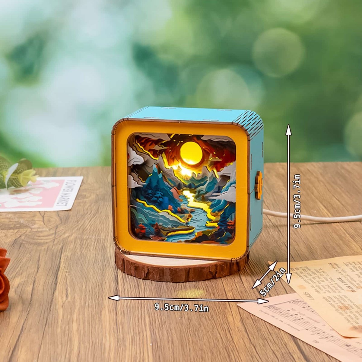 kaayee-moonlit-mountain-nachtlicht-3d-holzbausatz-usb image 3