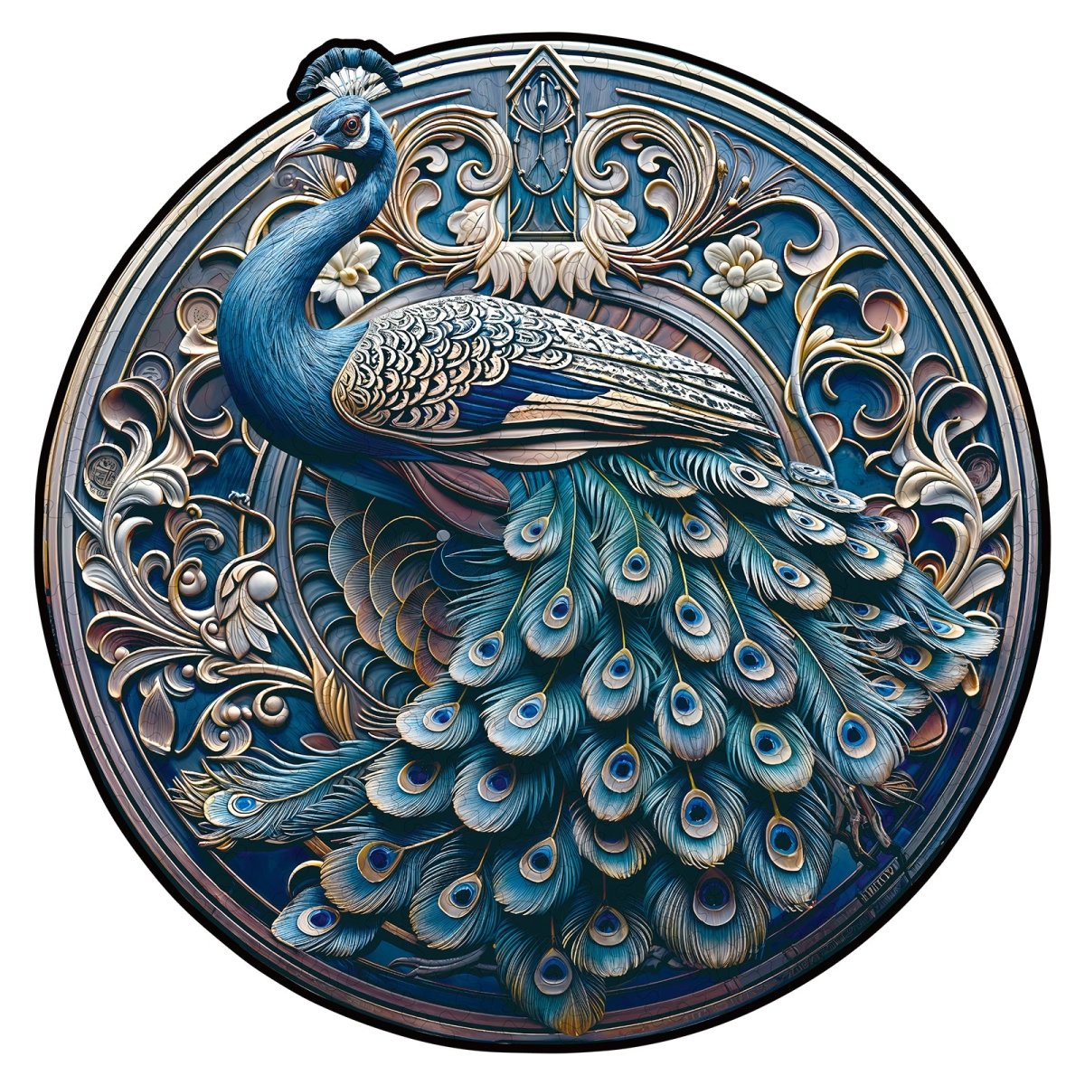 kaayee-wooden-puzzle-pfau-retro-holzpuzzle-medium image 1