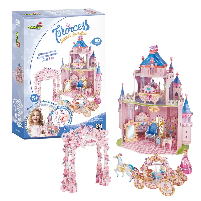 cubicfun-dollhouse-princess-secret-garden-e1623h-3d-puzzle image 1