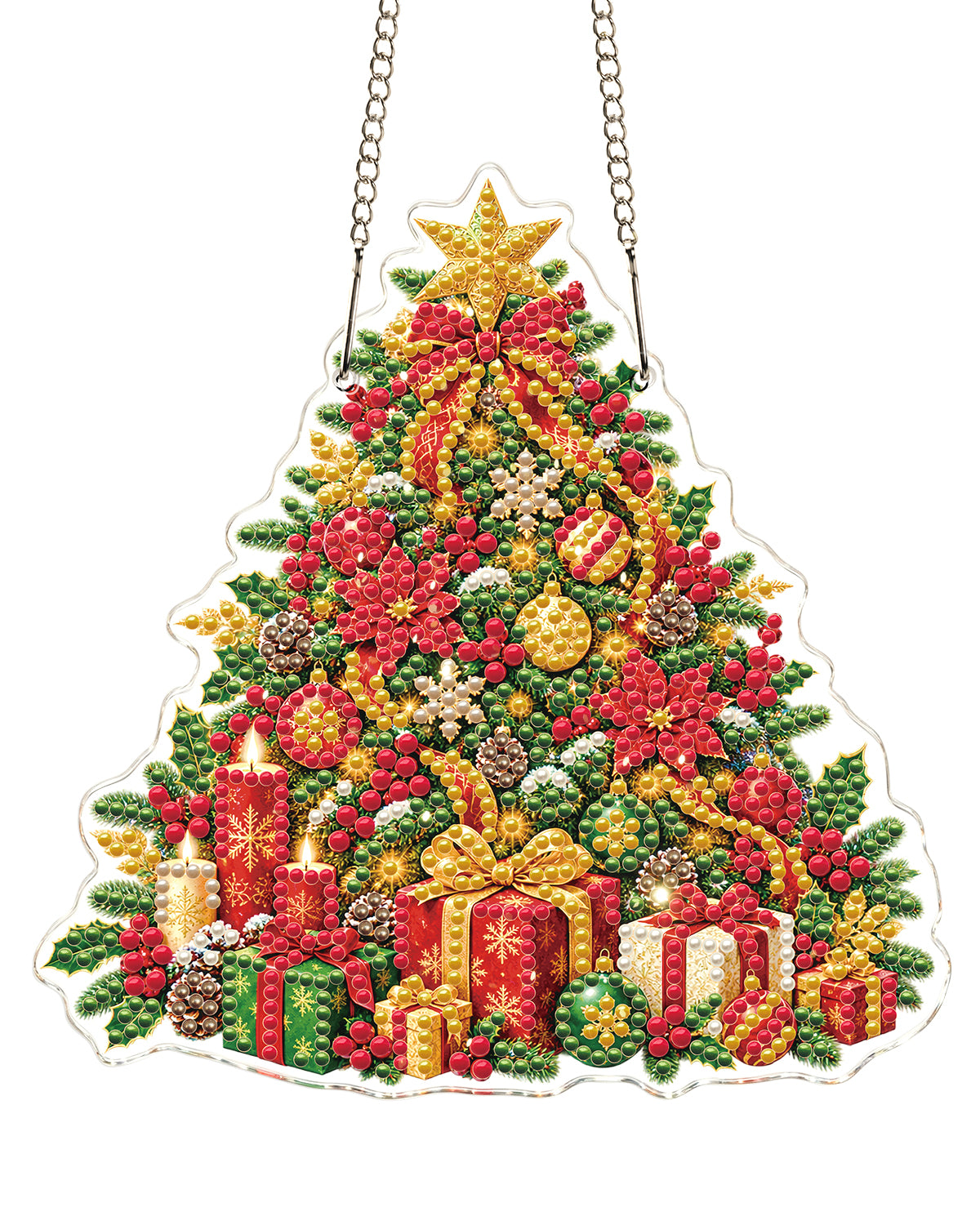 kaayee-suncatcher-puzzle-christmas-tree-fensterbild-20-cm-perlen image 1
