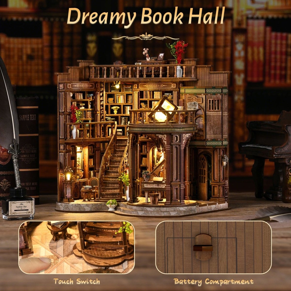 kaayee-miniature-house-dreamy-book-hall-miniaturhaus-bibliothek image 5