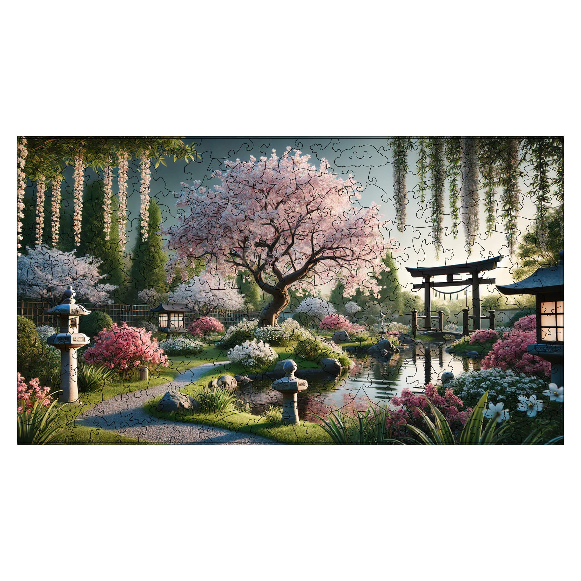 magicholz-bl-hender-zen-garten-holzpuzzle-250-teile-box image 1
