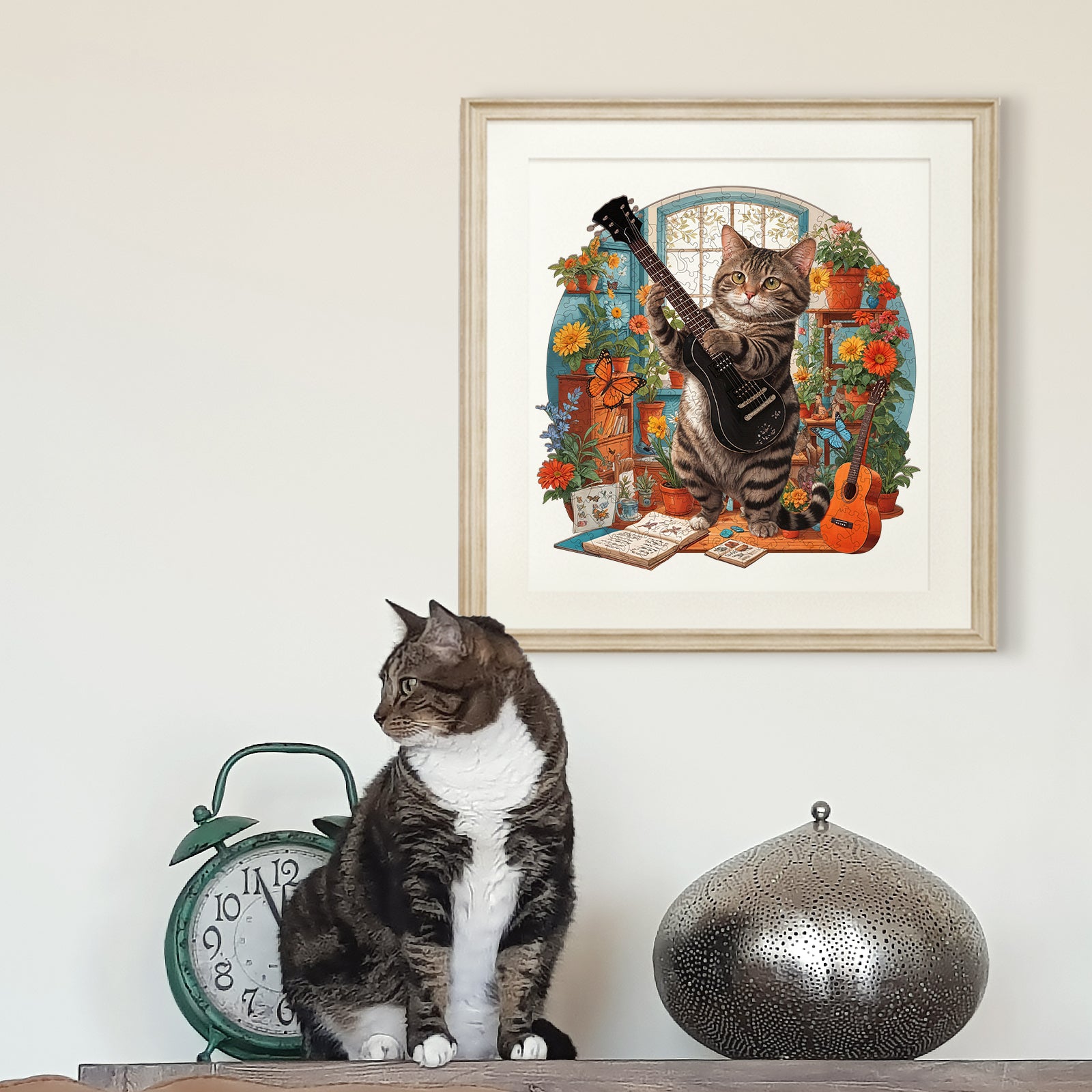 jigfoxy-guitar-cat-holzpuzzle-m-200-teile-gitarre image 5