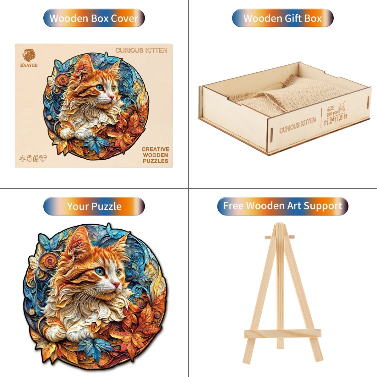 kaayee-wooden-puzzle-curious-kitten-holzpuzzle-katze image 3