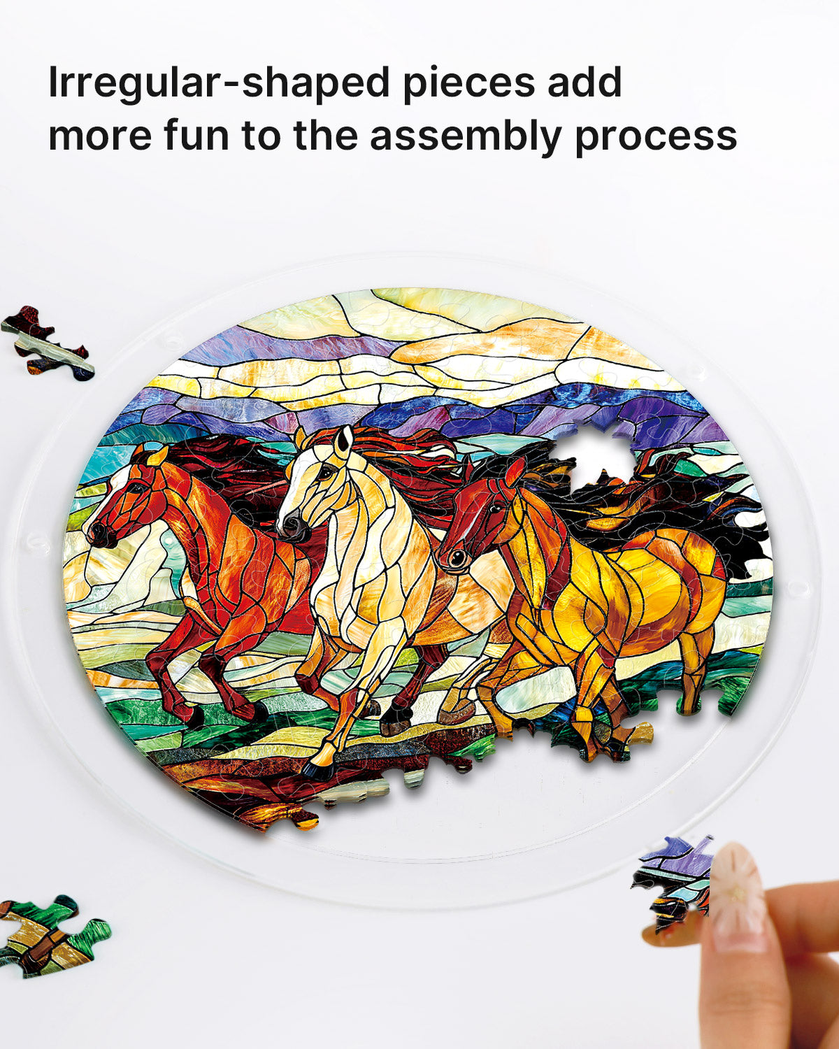 kaayee-wild-gallop-suncatcher-fensterbild-large-pferde image 2