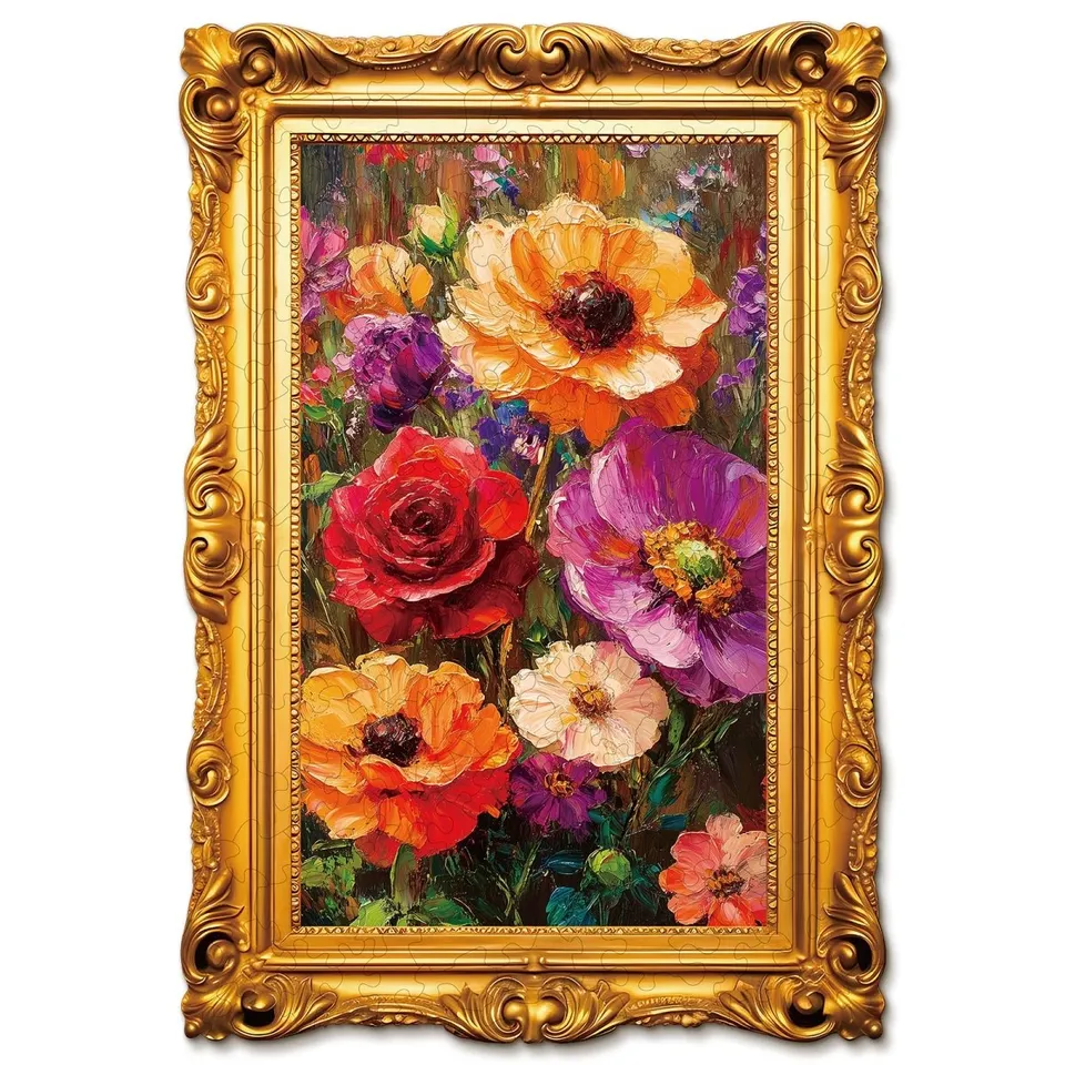 kaayee-wooden-puzzle-blooms-holzpuzzle-medium-blumen image 1