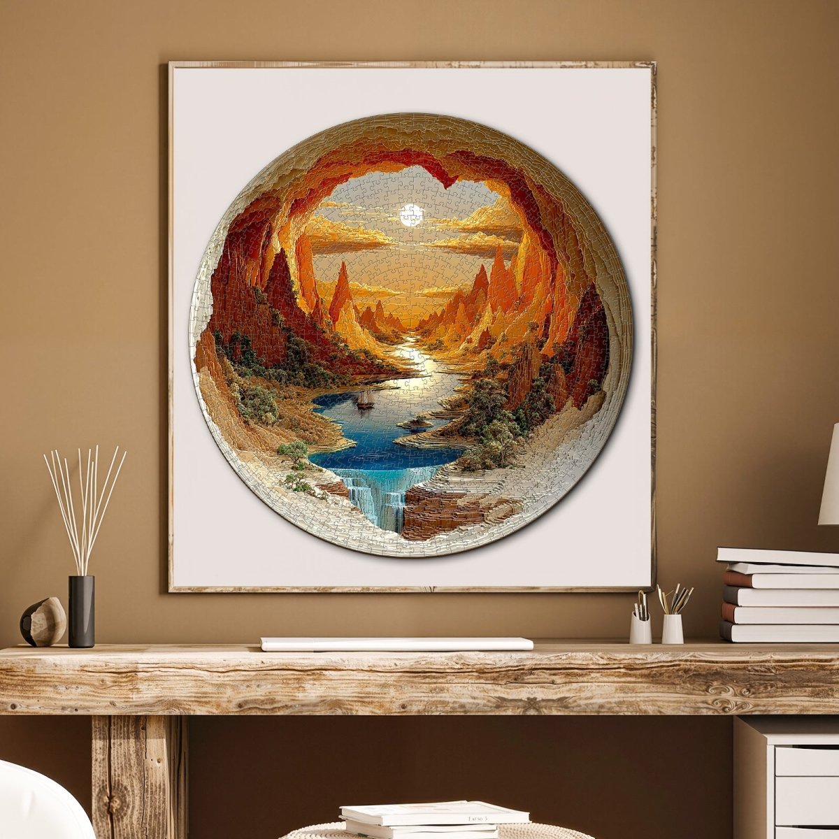 kaayee-the-sunlit-hollow-1000-teile-puzzle-rund-eco-canyon image 5