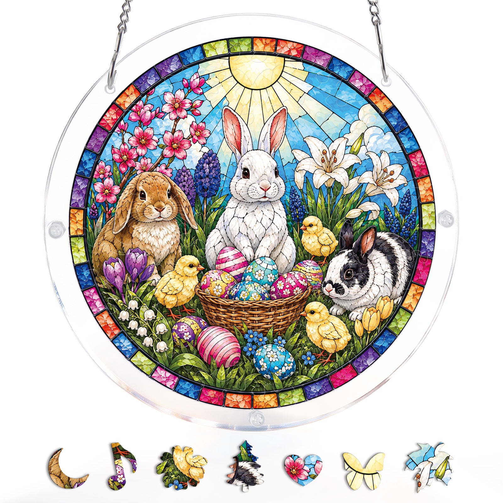 kaayee-suncatcher-puzzle-spring-bunny-fensterbild-small-acryl image 3