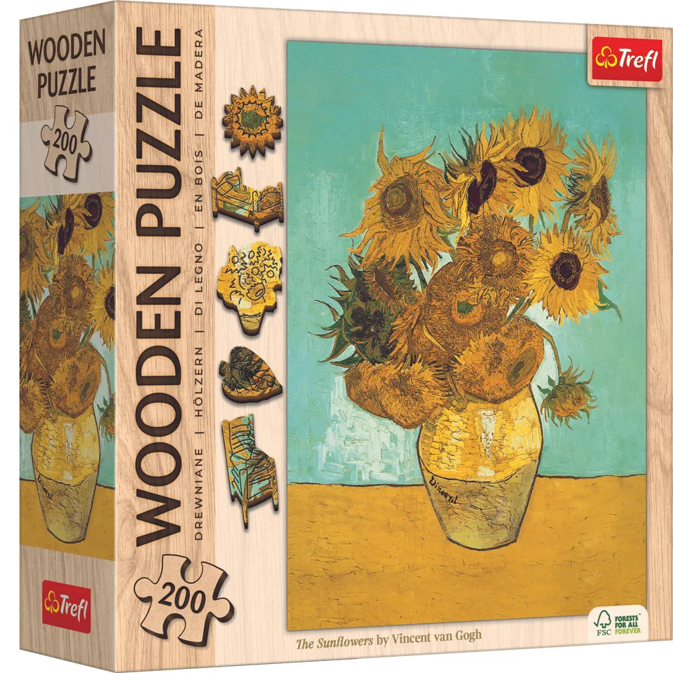 magicholz-sonnenblumen-van-gogh-holzpuzzle-200-teile image 1