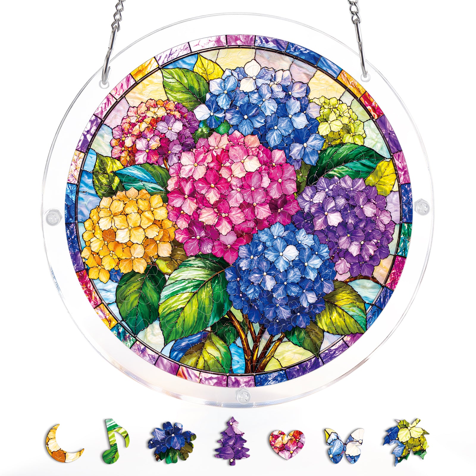 kaayee-suncatcher-puzzle-hydrangea-in-bloom-sonnenf-nger-medium-20-8-cm image 3