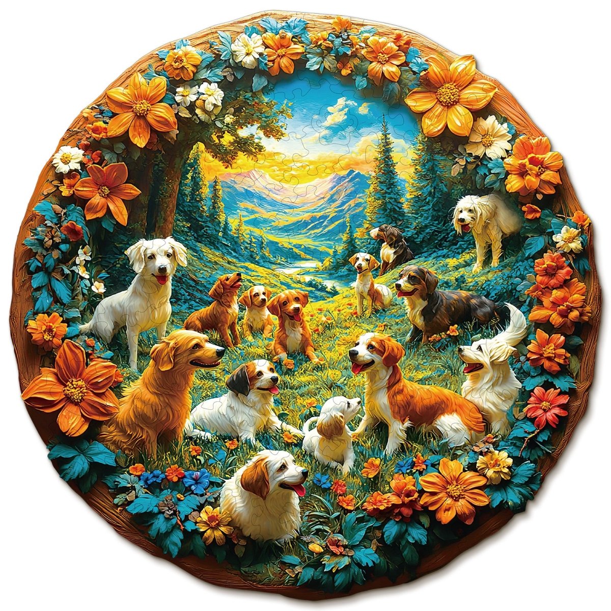 kaayee-wooden-puzzle-doggy-paradise-holzpuzzle-medium-hund image 1