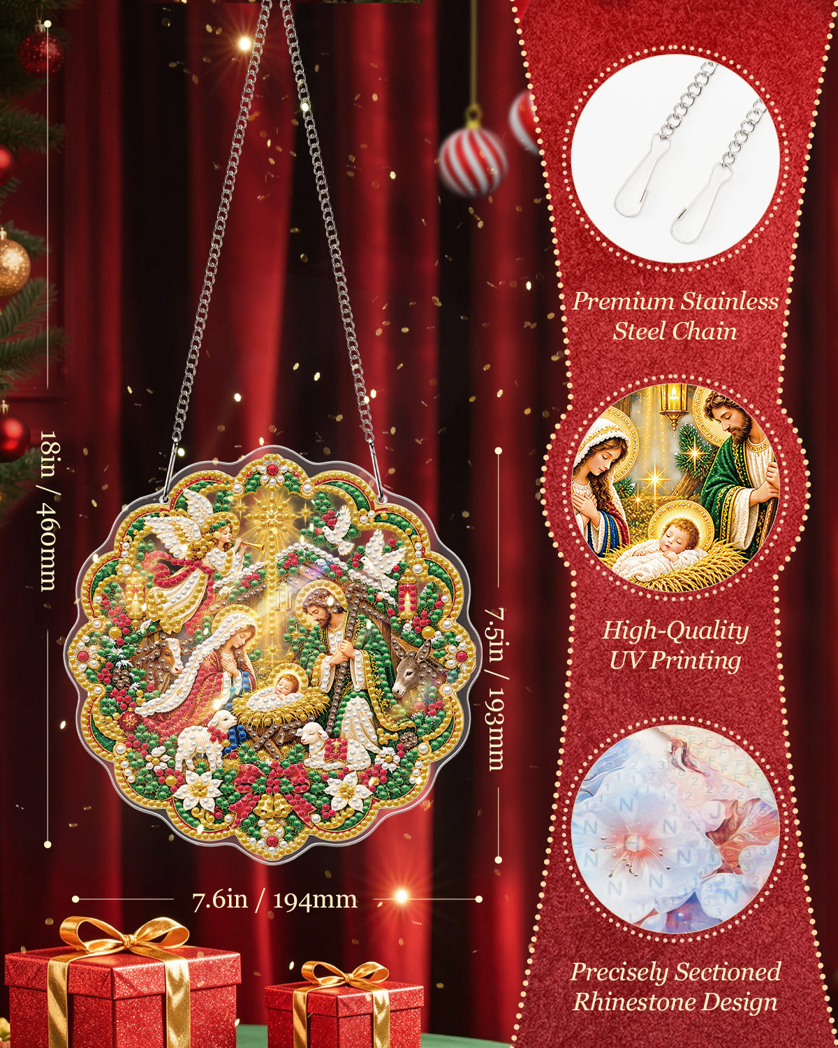 kaayee-suncatcher-holy-night-perlenbild-20-cm-krippe image 3