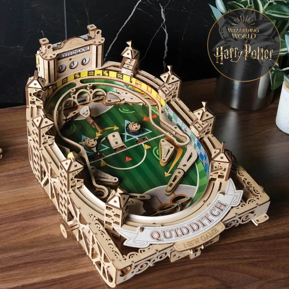 magicholz-mechanischer-bausatz-quidditch-pinball-starter-set-flipper image 1