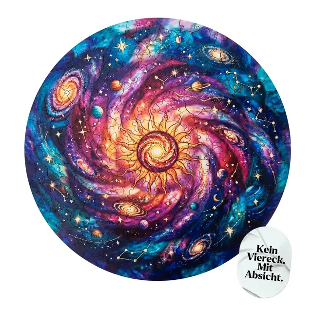 magicholz-holzpuzzle-sternenwirbel-mandala-350-teile-galaxy image 1