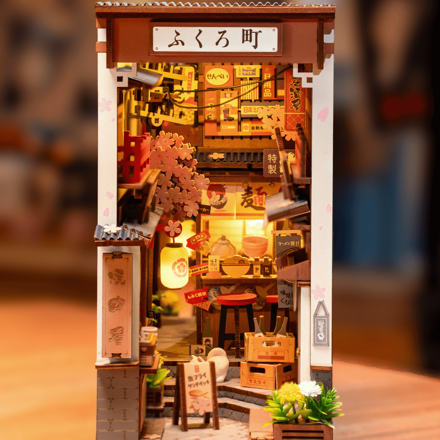 magicholz-book-nook-sakura-wine-alley-japan-deko-mit-led-licht image 8