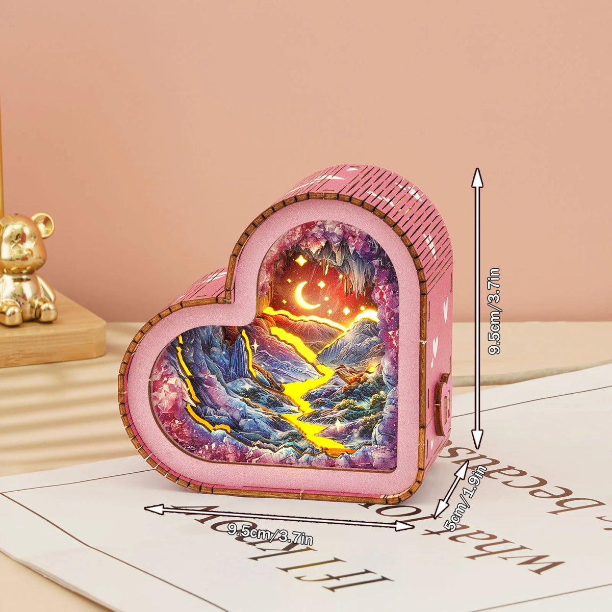 kaayee-night-light-pink-mine-3d-puzzle-nachtlicht-holzbausatz image 3