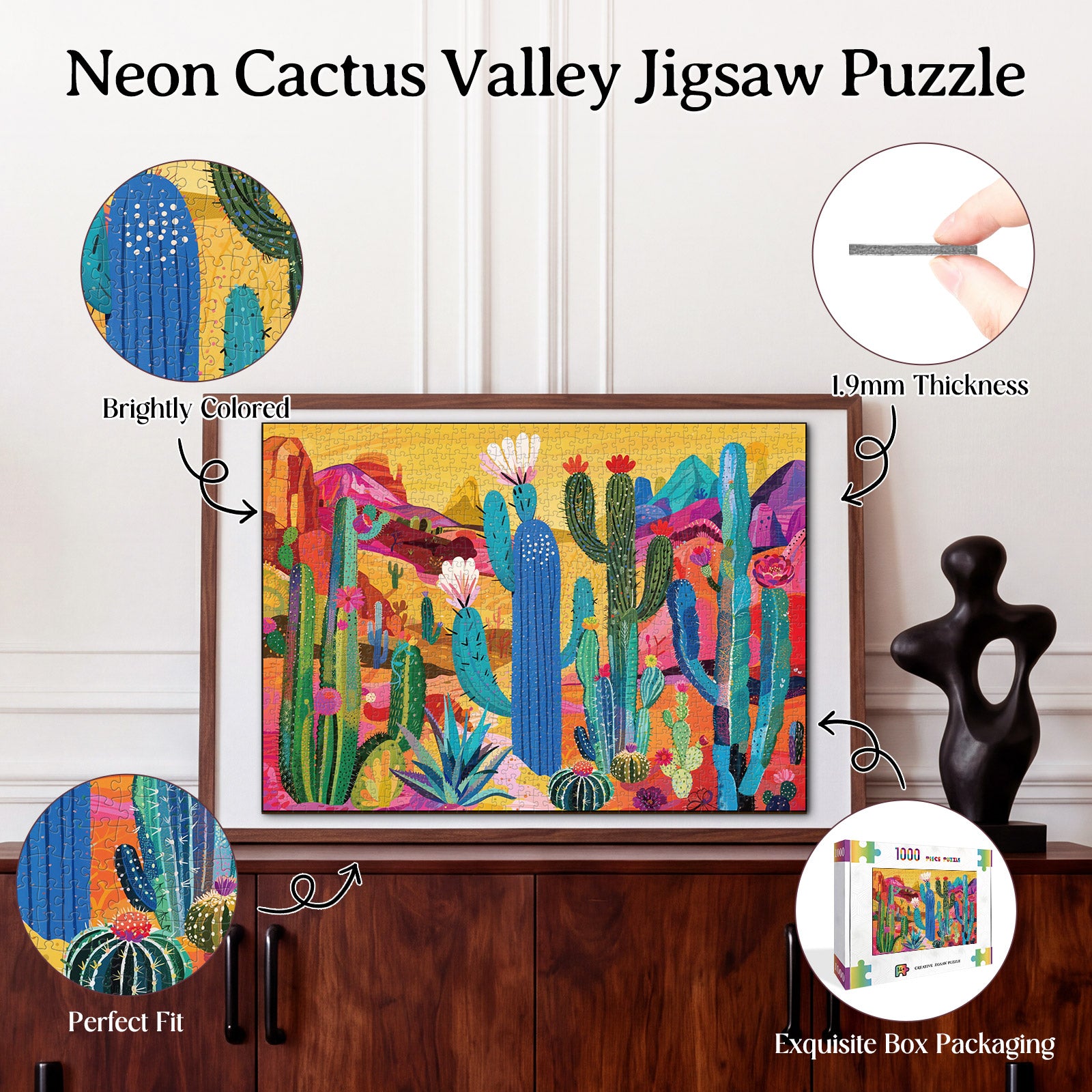kaayee-neon-cactus-valley-puzzle-1000-teile-standard image 3