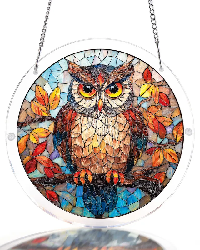 kaayee-suncatcher-autumn-owl-fensterbild-large-22-6-cm image 1
