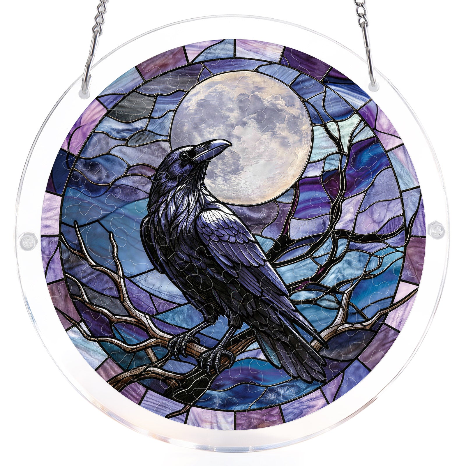 kaayee-suncatcher-puzzle-moonlit-raven-fensterbild-small-acryl image 7