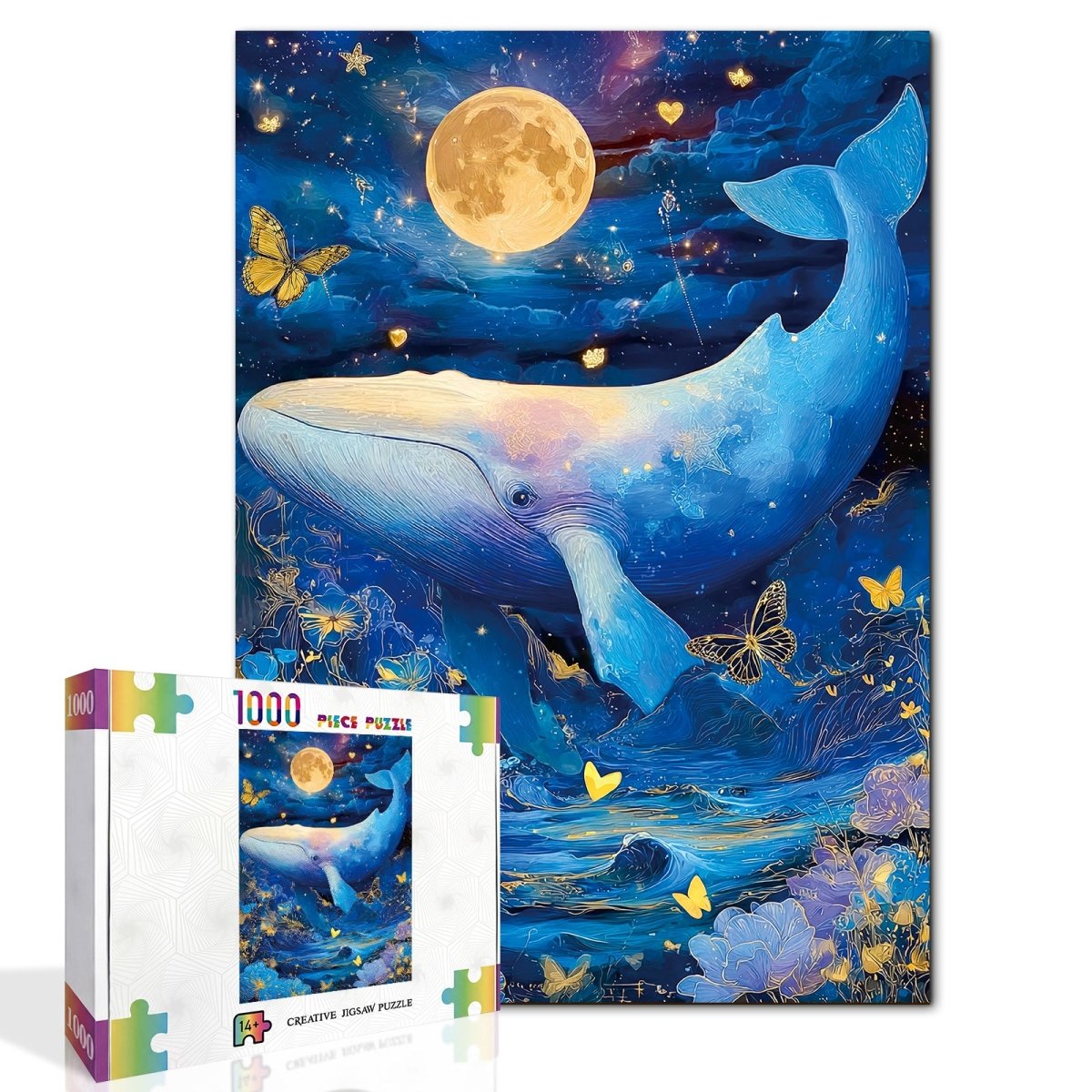 kaayee-moonlit-whale-puzzle-1000-teile-eco-white-board image 2