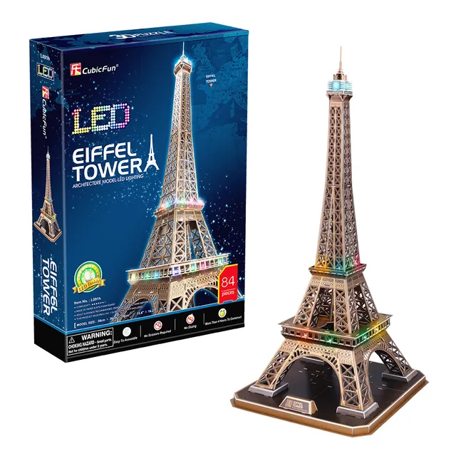 cubic-fun-led-lighting-l091h-eiffelturm-3d-puzzle-mit-led image 1