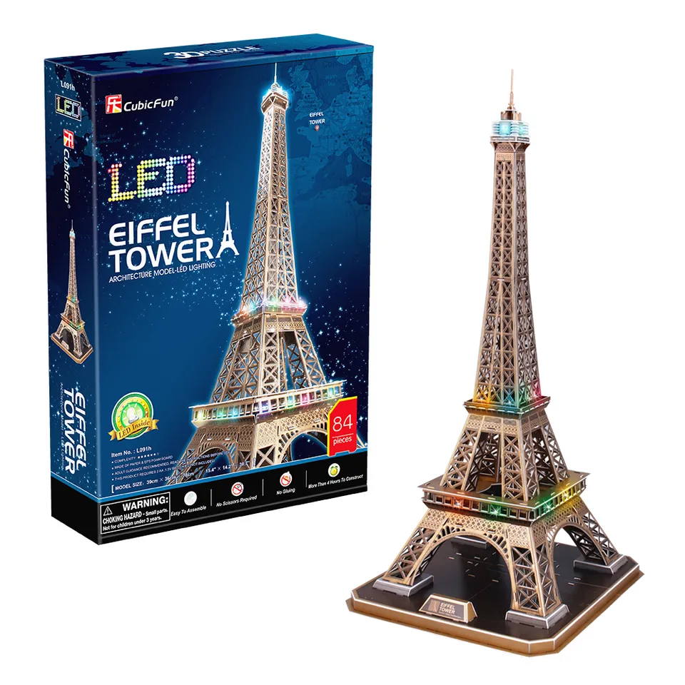 cubic-fun-led-lighting-l091h-eiffelturm-3d-puzzle-mit-led image 1