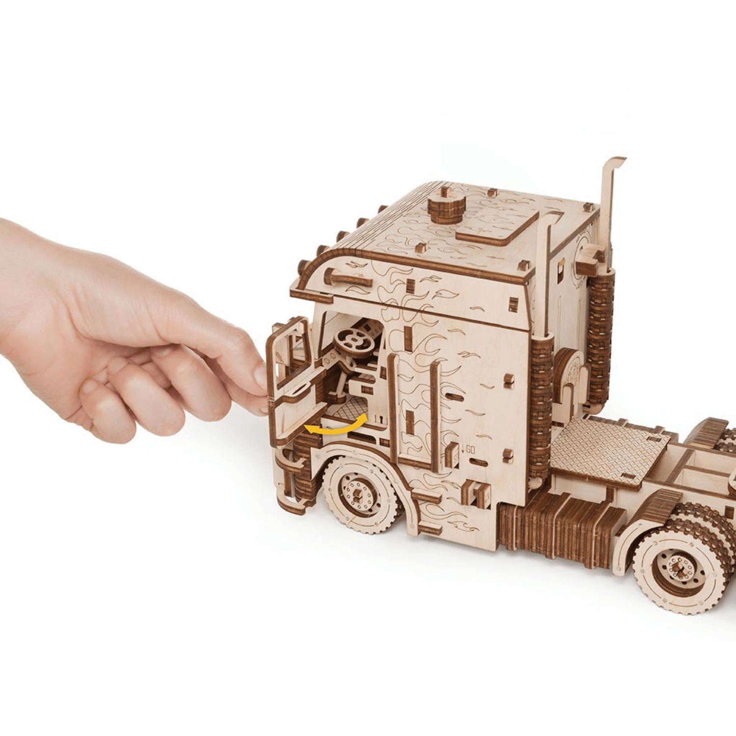 magicholz-mechanischer-bausatz-road-king-truck-starter-kit-mit-auflieger image 4