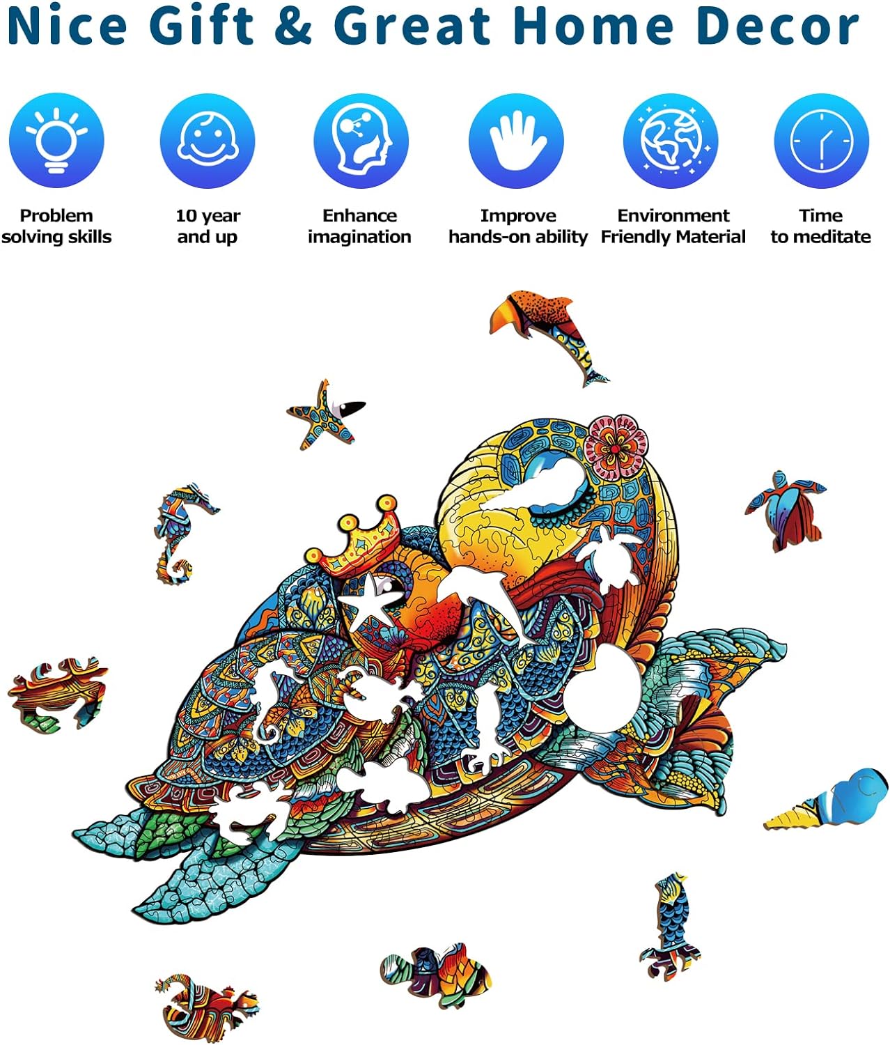 jigfoxy-sea-turtle-family-holzpuzzle-m-173teile image 5
