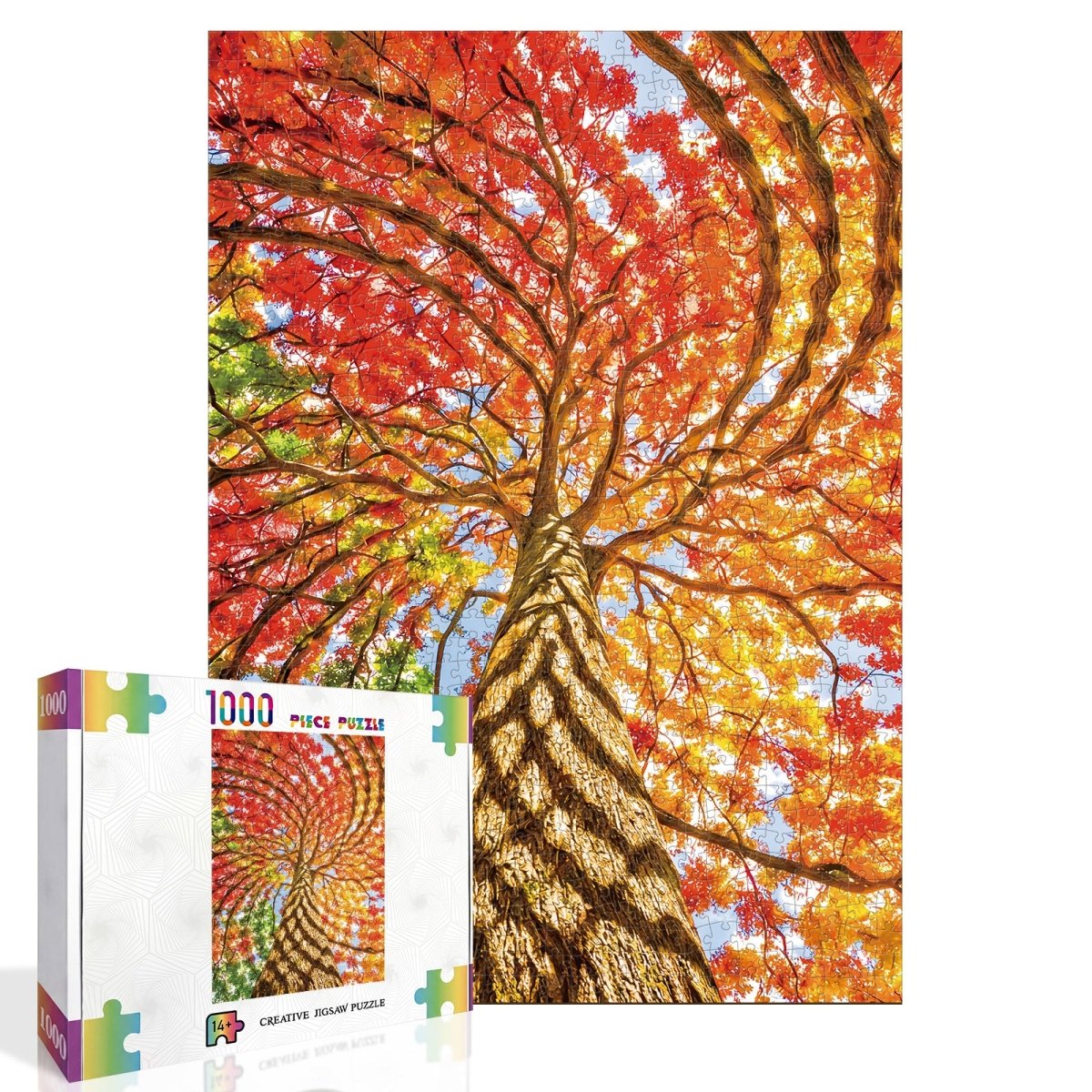 kaayee-geometric-tree-1-puzzle-1000-teile-eco-white-board-baum image 2