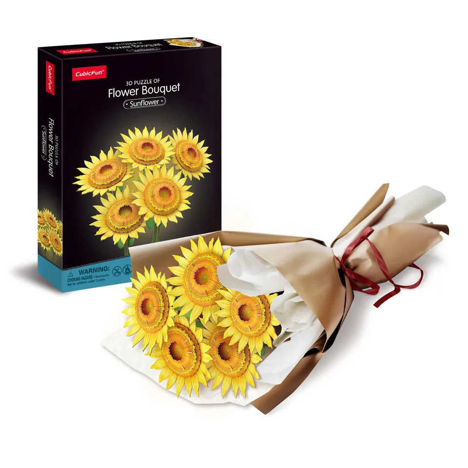cubicfun-botanical-sunflower-p866h-3d-puzzle-sonnenblume image 1