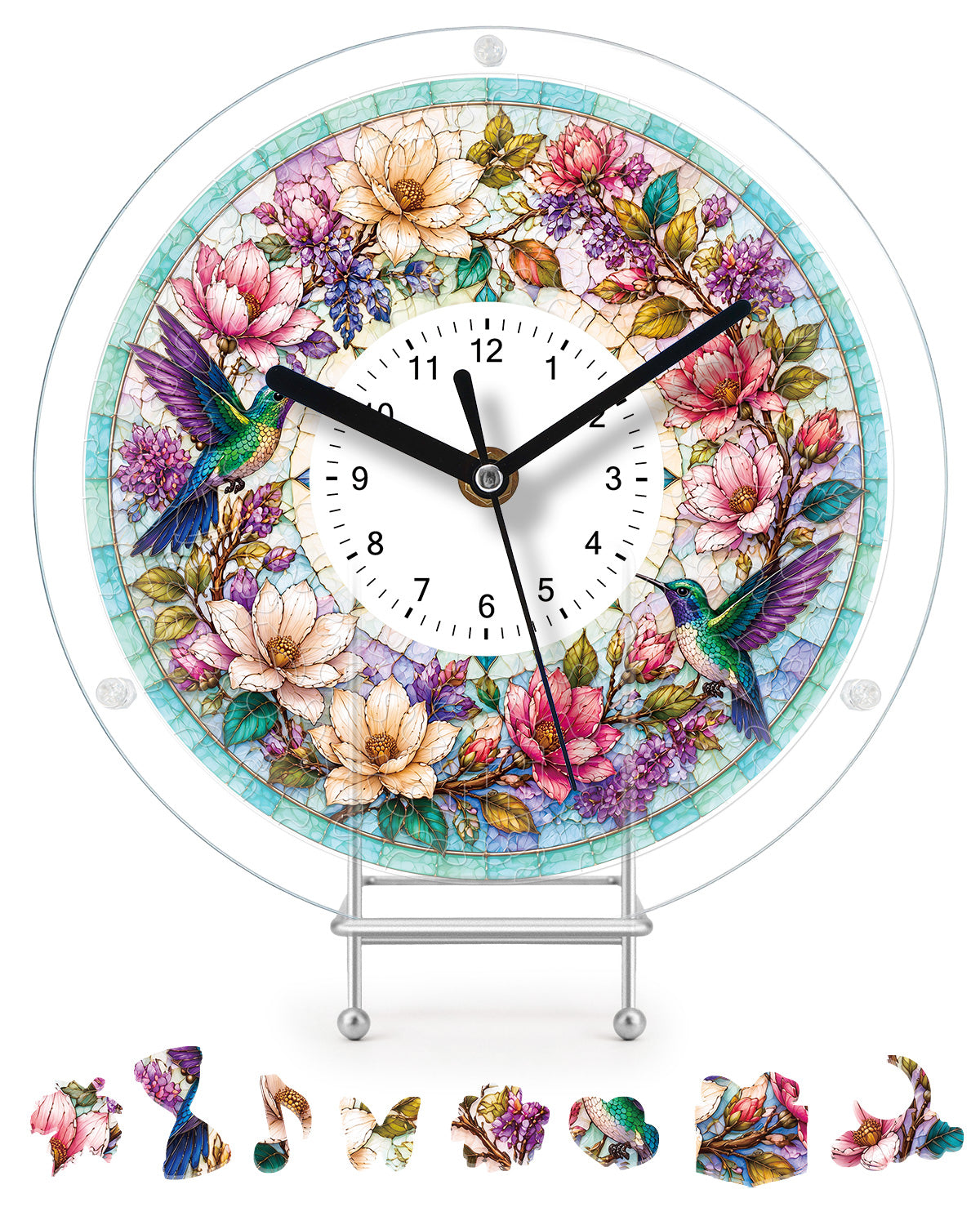 kaayee-clock-kit-hummingbird-garden-puzzle-uhr-regular image 1
