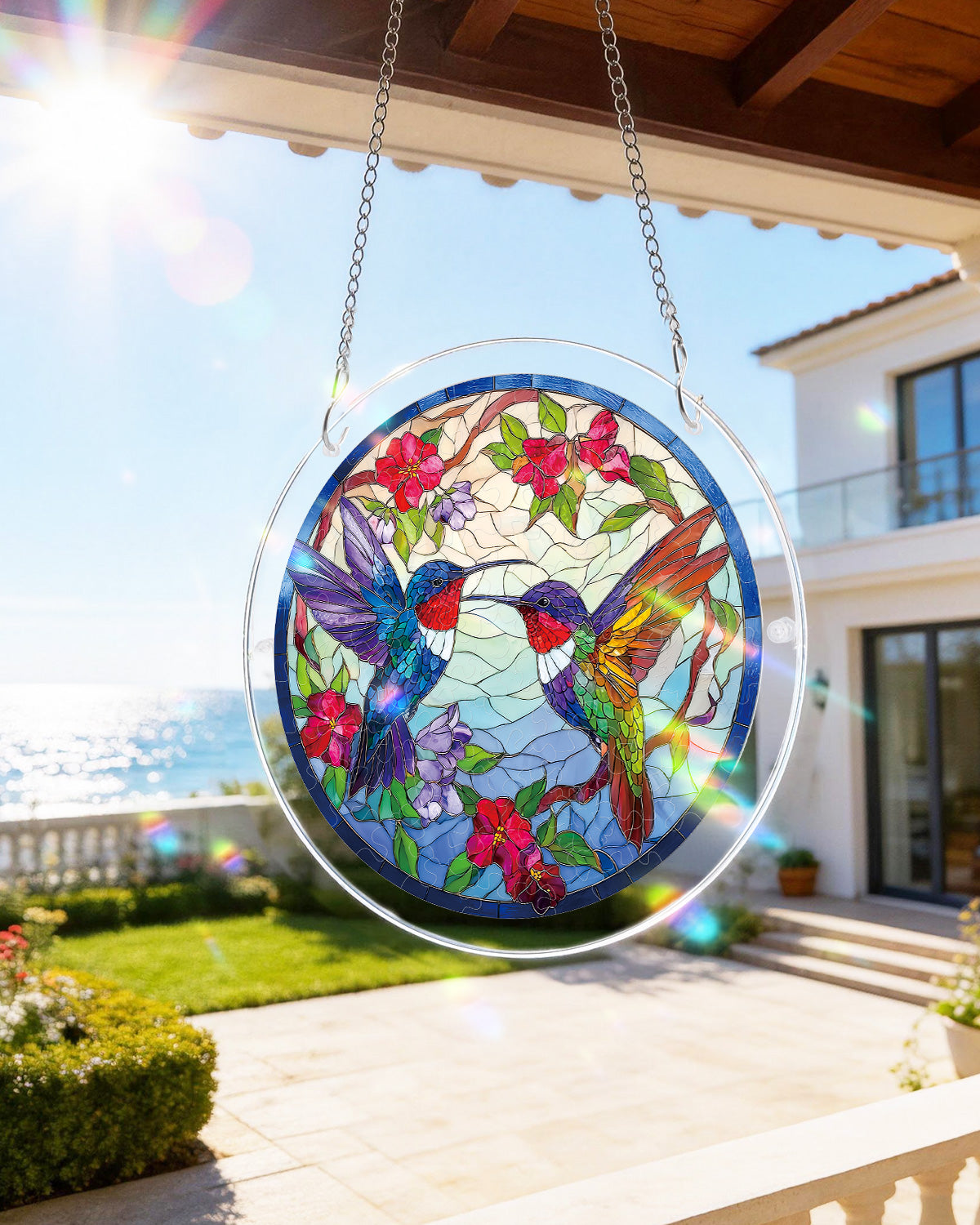 kaayee-suncatcher-puzzle-hummingbird-bloomscape-klein-18-8-cm-kolibri image 8