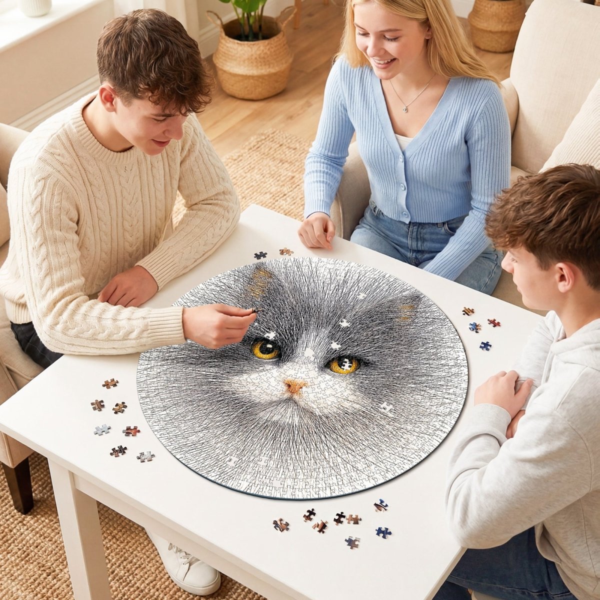 kaayee-cardboard-line-cat-puzzle-1000-teile-standard-edition image 8