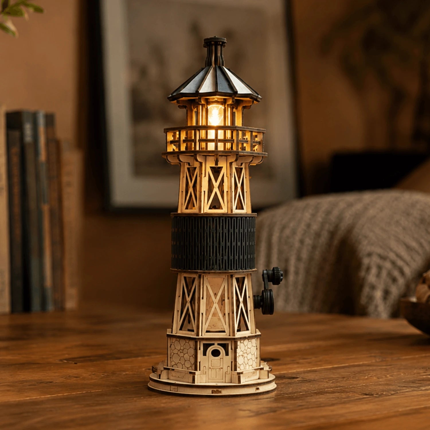 magicholz-luminous-leuchtturm-nachtlicht-holz-dimmbar-usb-c image 1
