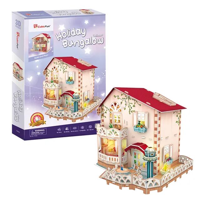 cubicfun-dollhouse-p634h-holiday-bungalow-3d-puzzle-haus image 1