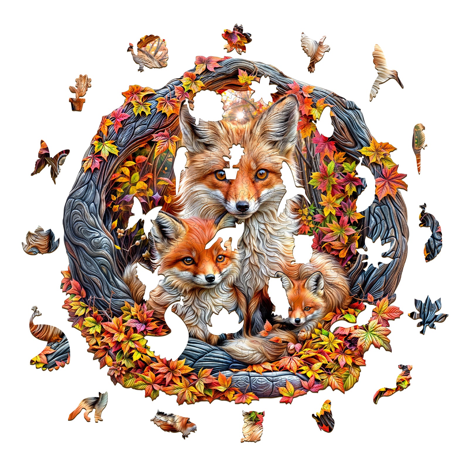 jigfoxy-wooden-foxes-holzpuzzle-m-200-teile-f-chse image 2