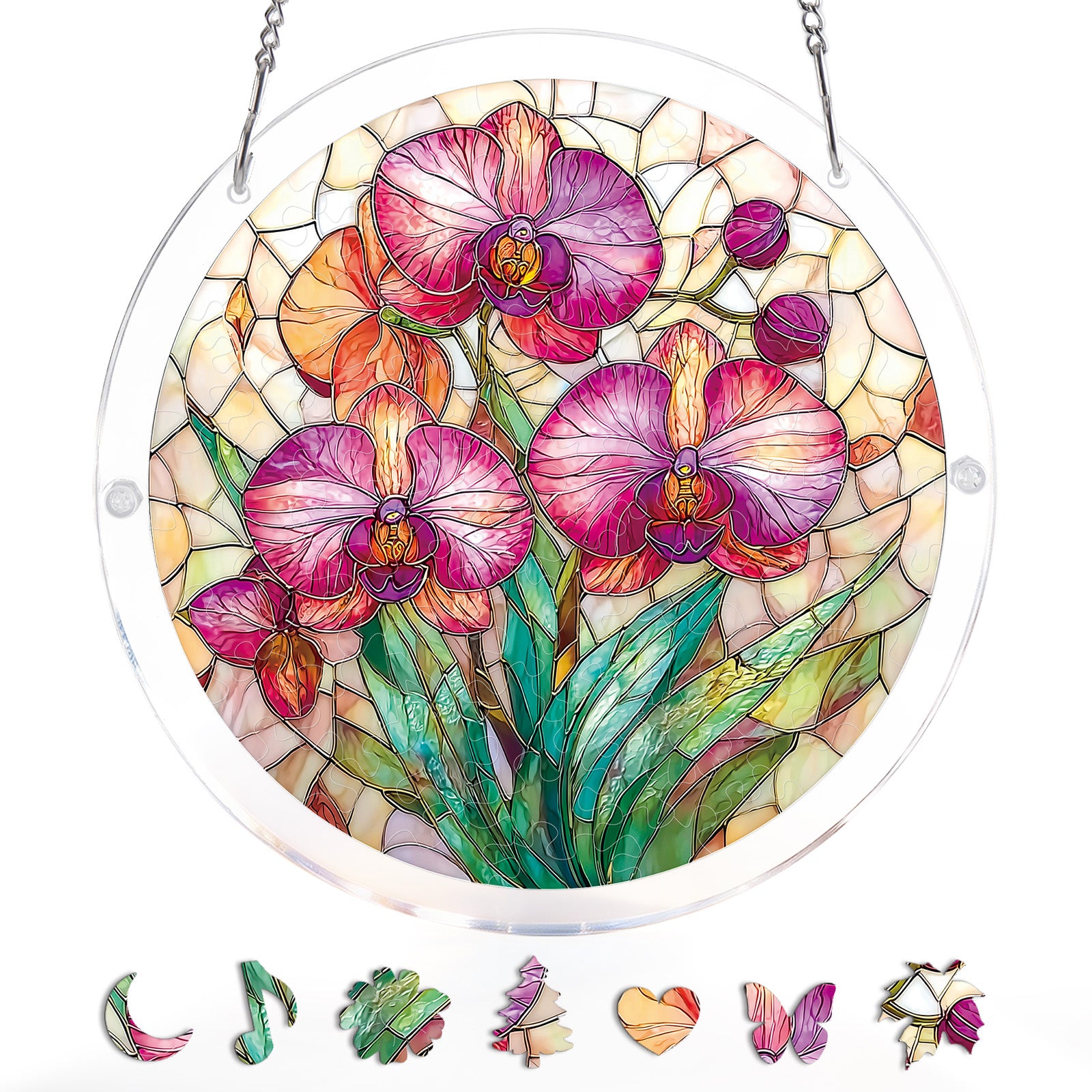 kaayee-suncatcher-puzzle-dreamy-orchids-light-suncatcher-medium image 3